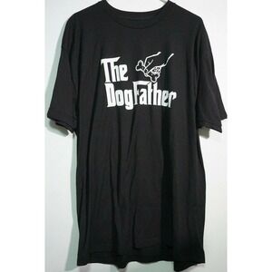 THE DOG FATHER Men 2XL Black T-Shirt Mafia Spoof Great Dog Lover Owner Gift NEW‎